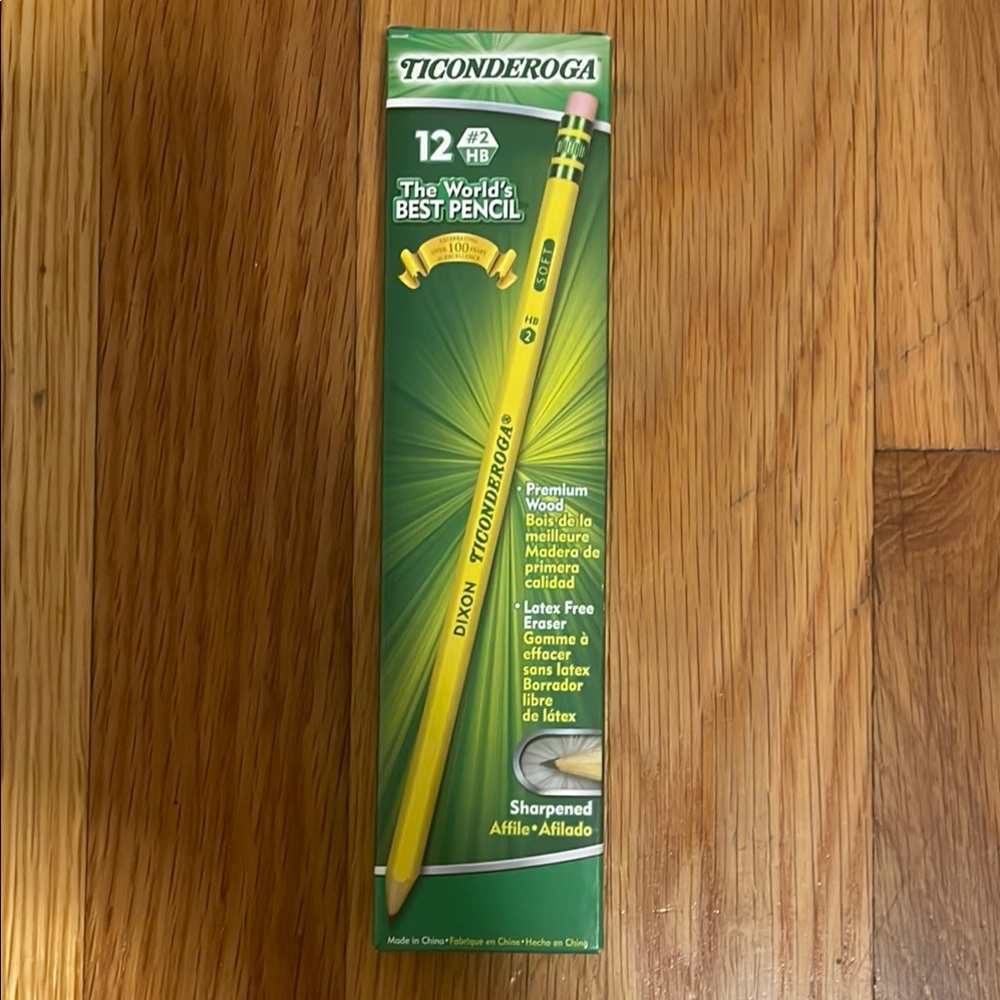 Ticonderoga Yellow Pencils 12 Pack